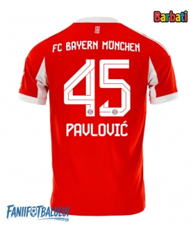 Bayern Munich Aleksandar Pavlovic #45 Tricou Fotbal Replică 2025-26 Barbati Acasa